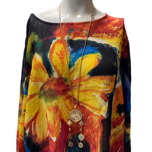 Chico’s L/XL ❤️ Stunning bright Tunic Chicos size 2 - Picture 13 of 16